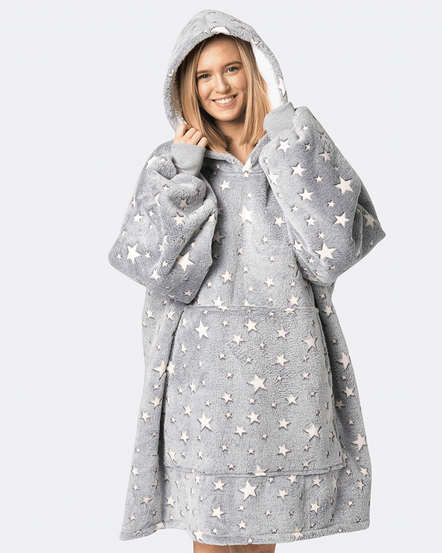 Sweat à capuche Grey Stars HappyHoodie