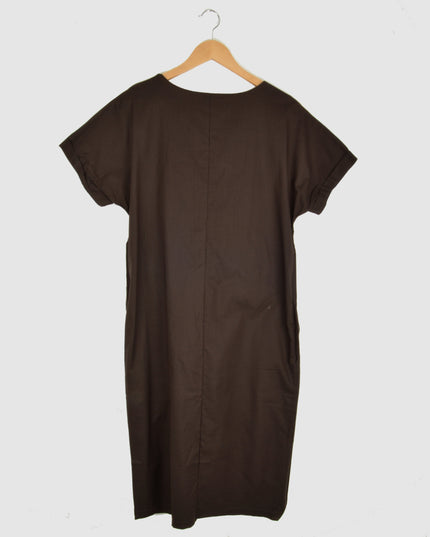 Robe d'été en toile - Couleur marron