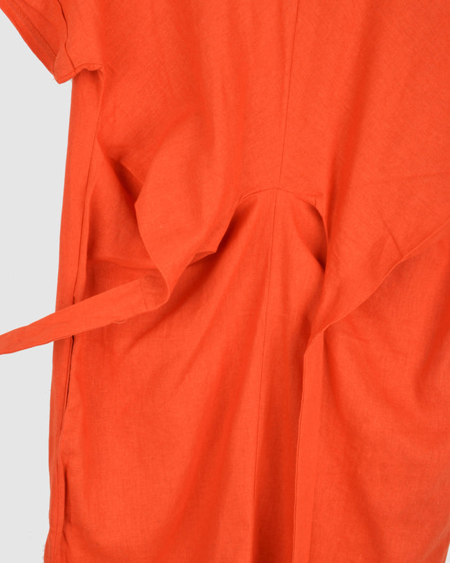 Robe d'été en toile - Orange