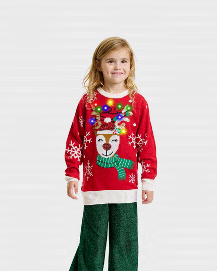 Pull de Noël avec un adorable renne - Édition enfant