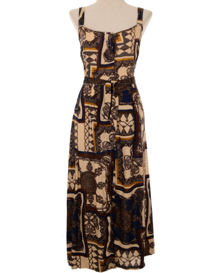 Robe boutonnée - Motif baroque