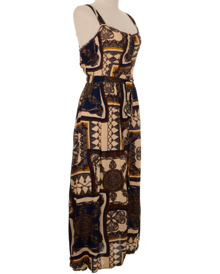 Robe boutonnée - Motif baroque