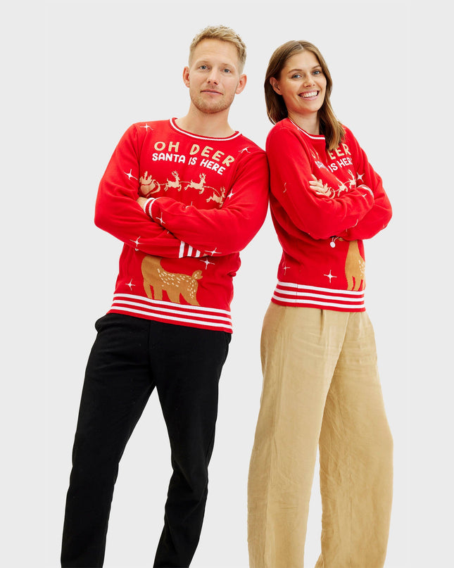 Pull de Noël pour homme Oh Deer, idéal pour les fêtes !