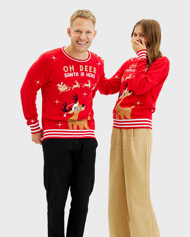 Pull de Noël pour homme Oh Deer, idéal pour les fêtes !