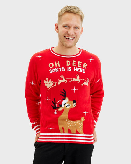 Pull de Noël pour homme Oh Deer, idéal pour les fêtes !