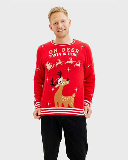 Pull de Noël pour homme Oh Deer, idéal pour les fêtes !