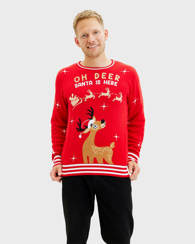 Pull de Noël pour homme Oh Deer, idéal pour les fêtes !