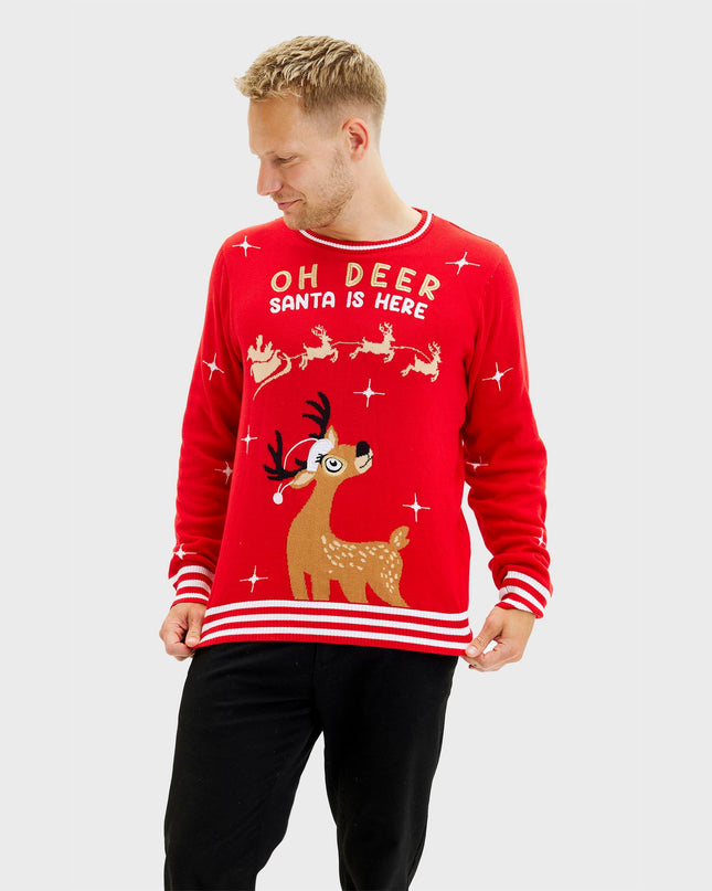 Pull de Noël pour homme Oh Deer, idéal pour les fêtes !