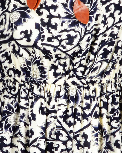 Robe d'été bleue à fleurs - Fraîche et élégante