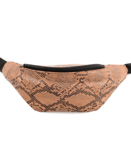 Sac banane en similicuir marron