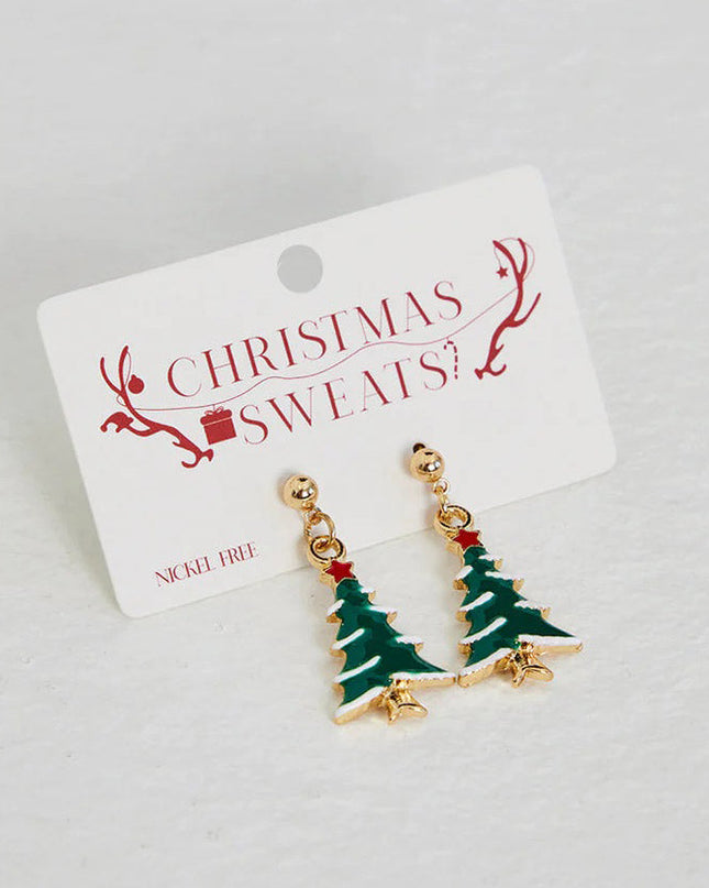 Boucles d'oreilles de Noël - Motif sapin de Noël