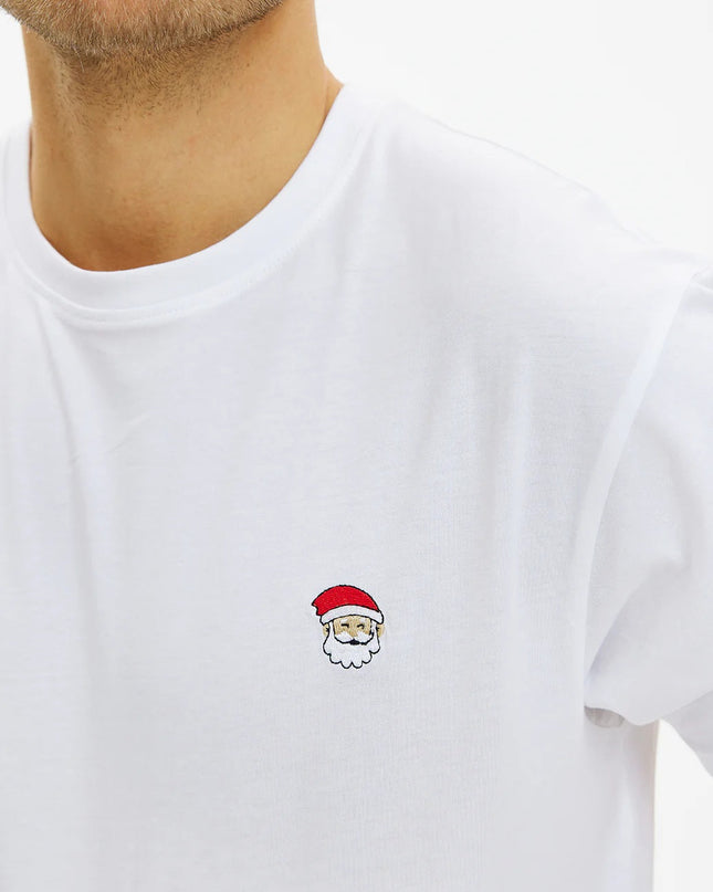 T-shirt de Noël unisexe blanc « Père Noël »