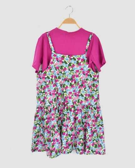 Robe 2 en 1 - Motif floral violet