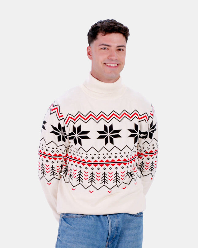 Pull de Noël Chamonix pour couples en coton biologique