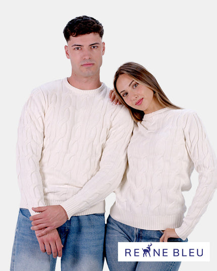 Pull de Noël pour couples en coton biologique Snow