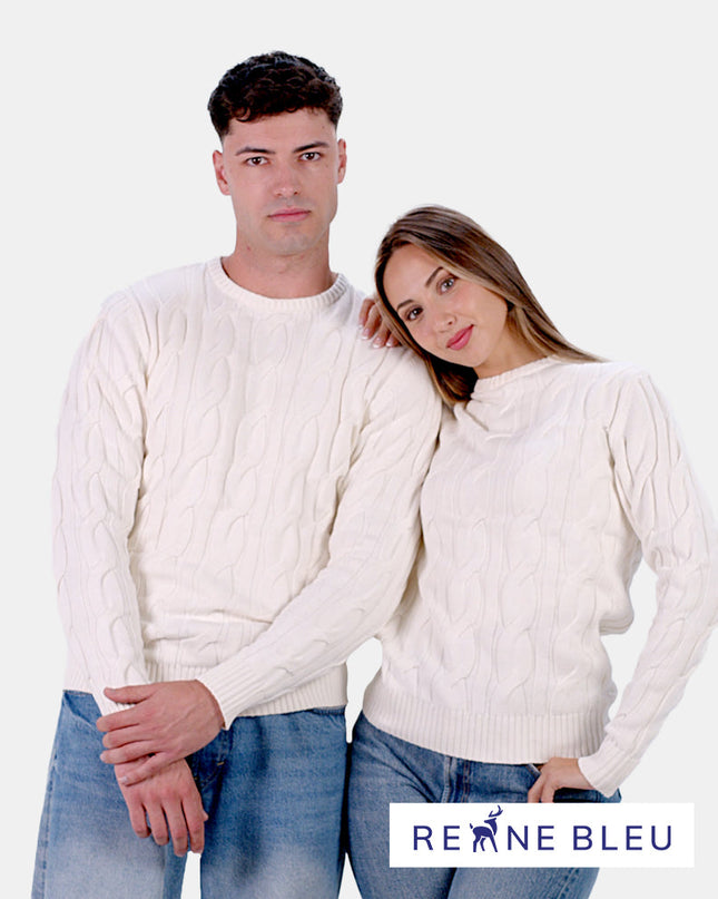 Pull de Noël pour couples en coton biologique Snow