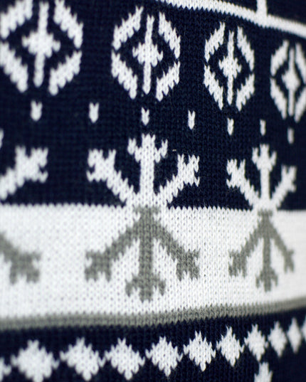 Women's Christmas Sweater with Reindeer and Trees Stripes