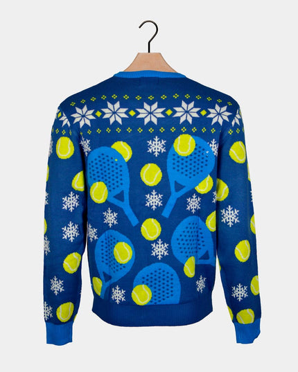Pull de Noël bleu Padel