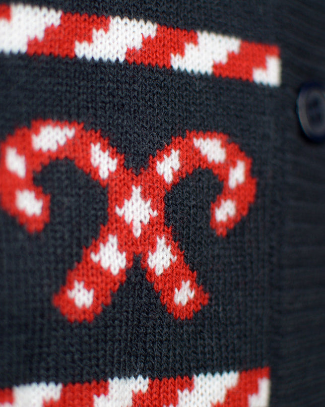 Gilet bleu à étoiles polaires pour couples, pull de Noël