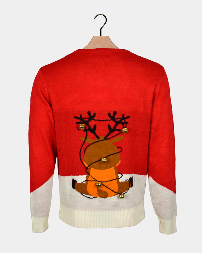 3D Red Jingle Bells Christmas Sweater for Couples