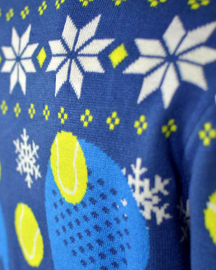Pull de Noël bleu Padel