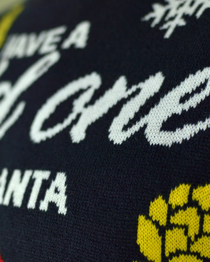 LED Christmas Sweater for Couples Santa Beer Design