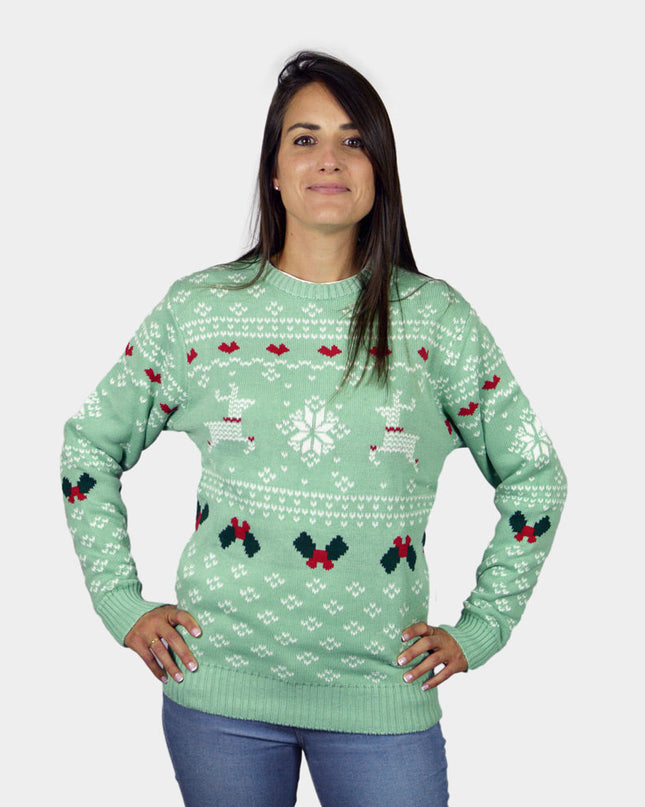 Pull de Noël pour couples - Vert
