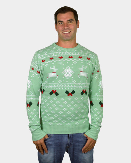 Sweet Green Christmas Couple Christmas Sweater