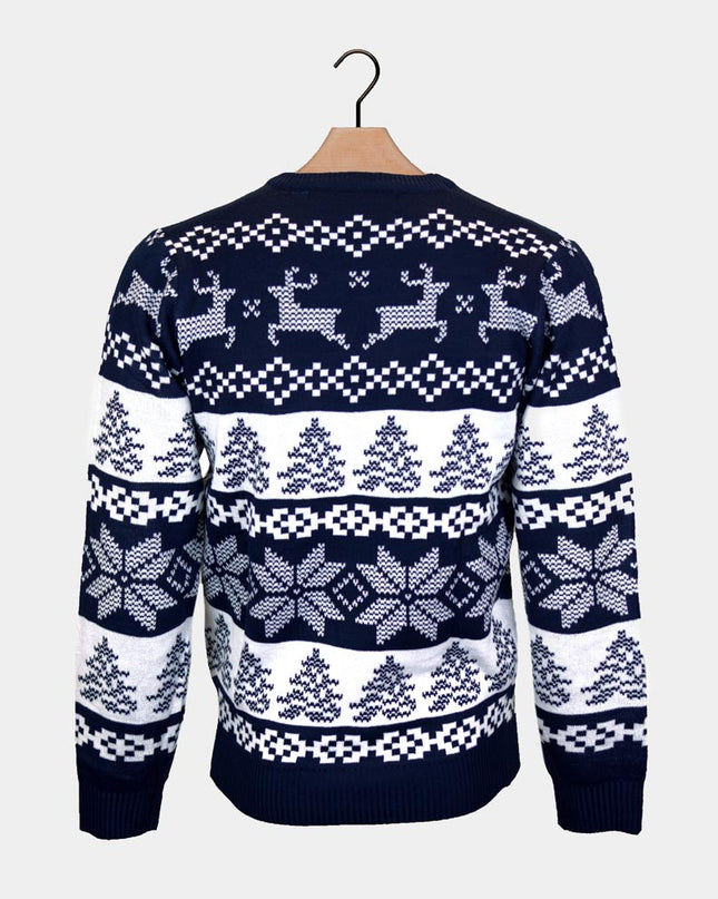 Blue North Pole Christmas Sweater for Kids