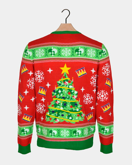 Red LED Lighted Christmas Sweater for Kids with Christmas Tree
