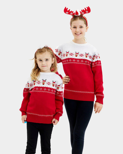 Adorable pull de Noël à motif renne pour enfants