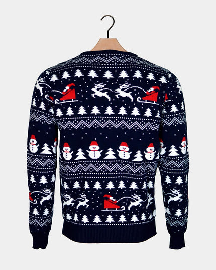 Christmas Sweater for Kids with Trees, Snowmen, and Santa