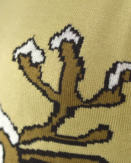 Pull de Noël beige avec renne souriant | Soldes