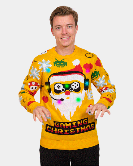 LED Santa Gamer Christmas Sweater for Family
