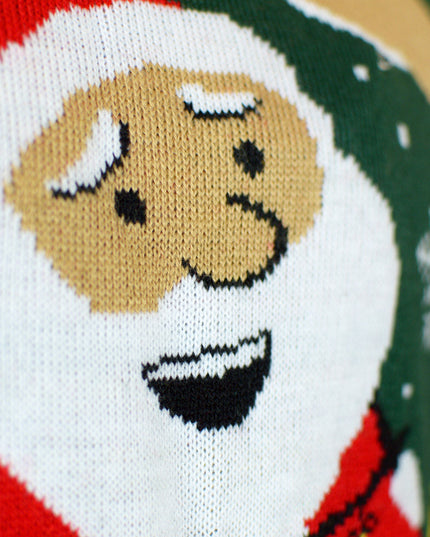 Pull de Noël LED pour toute la famille avec un Père Noël ligoté