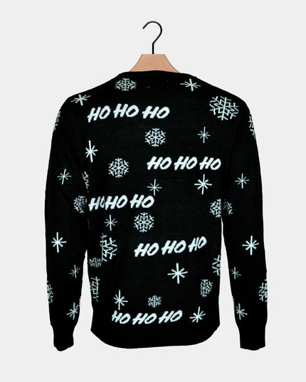 Pull de Noël noir Père Noël