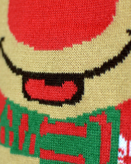 Christmas Sweater for Family with Reindeer and Scarf