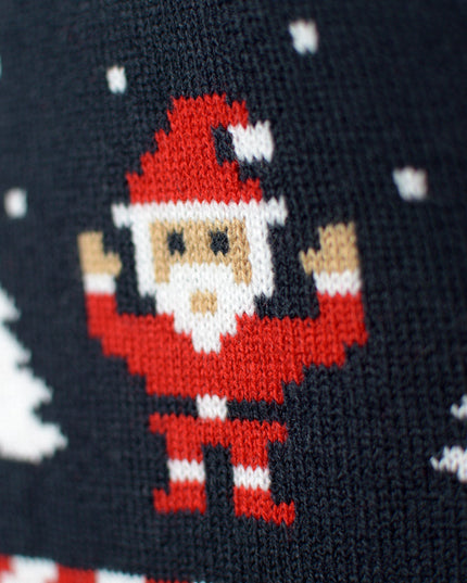 Gilet de Noël bleu pour femme avec étoiles polaires