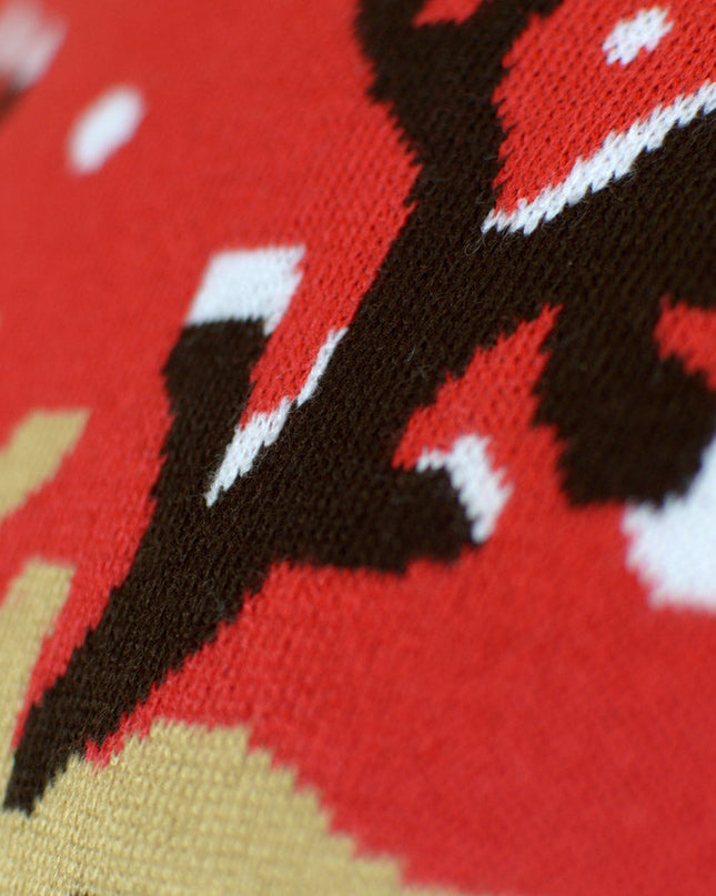 Christmas Sweater for Women with Reindeer and Organic Cotton Scarf