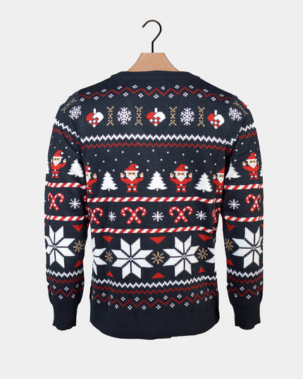 Blue Polar Stars Christmas Cardigan Sweater for Men
