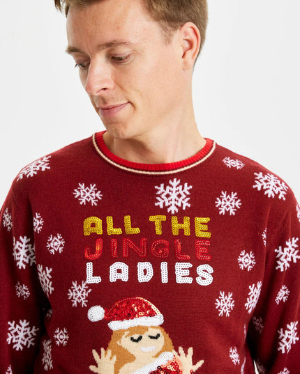 Jingle Ladies Christmas Sweater with Sequins