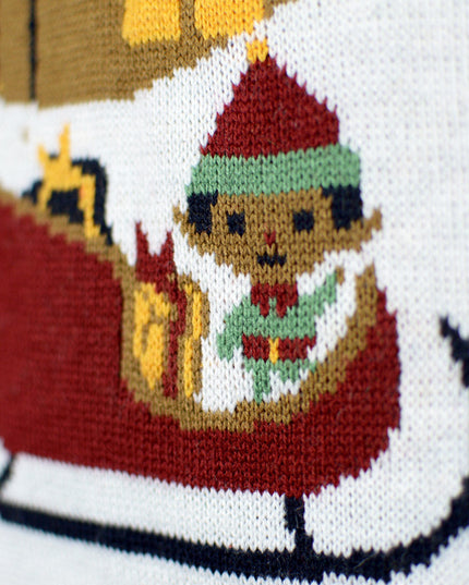 Luminous LED Blue Merry Christmas Sweater for Men