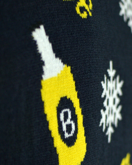 Pull de Noël LED pour homme avec Père Noël et bière