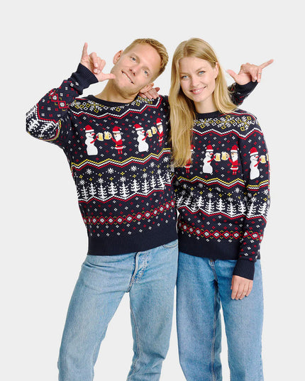Pull de Noël pour homme « Toast au Père Noël » pour des fêtes amusantes