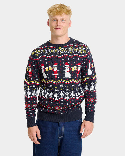 Men's Toasting Santa Christmas Sweater