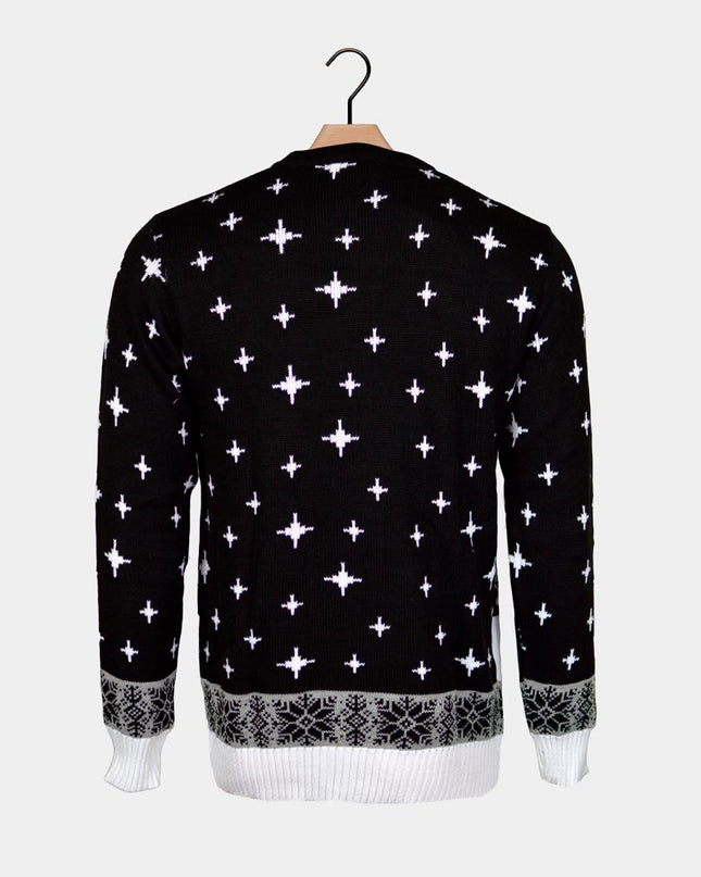 Pull de Noël du Père Noël coincé dans la cheminée