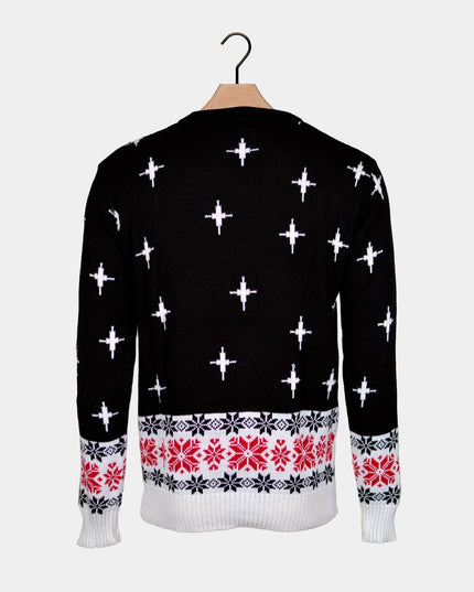 Pull de Noël pour homme avec le Père Noël qui décharge son pull