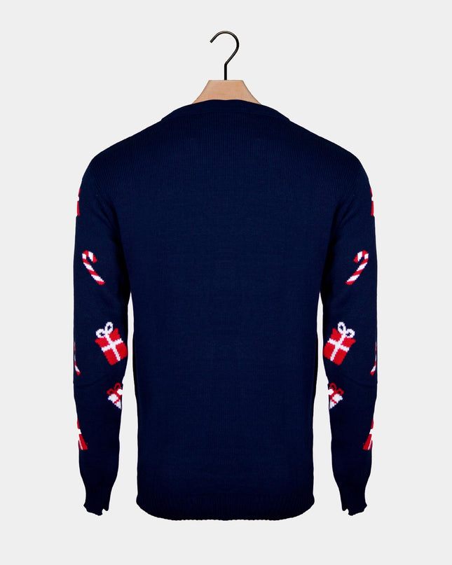 Pull de Noël pour femme avec le Père Noël et un lutin