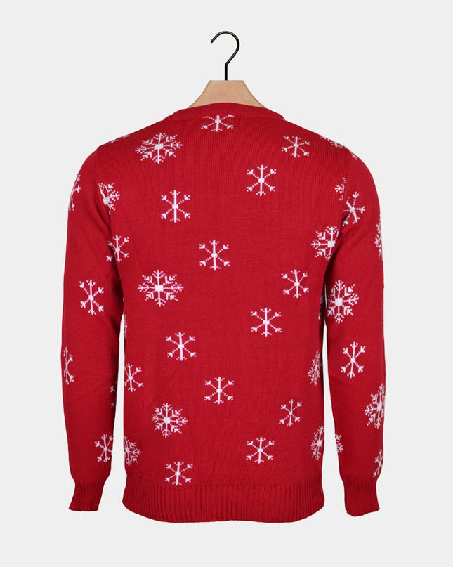 Christmas Sweater with Santa and Reindeer in Sunglasses