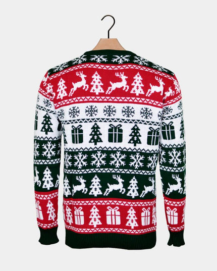 Pull de Noël vert, rouge et blanc « Joyeux Noël » 2022